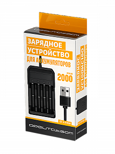 Зарядное устройство для аккумуляторов 18650 на 4 слота Орбита OT-APZ03